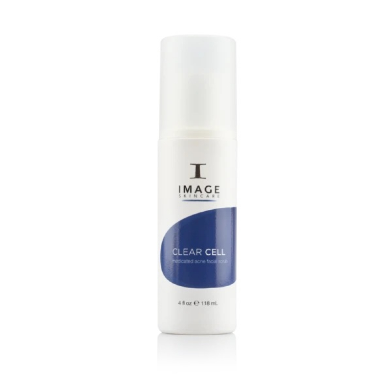 Sữa rửa mặt dạng cát cho da dầu mụn Image skincare clear cell medicated acne facial scrub